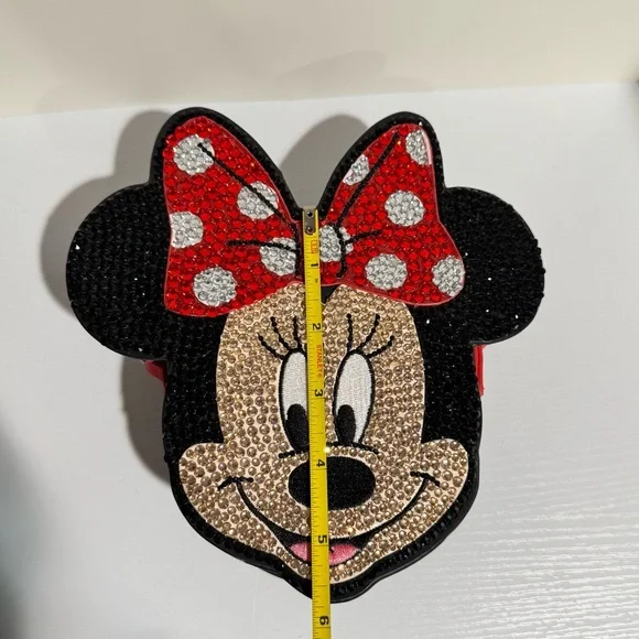 Rhinestoned Disney Minnie Mouse Small Crossbody Bag - Picture 6 of 9